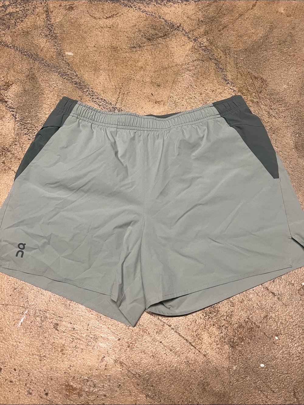 On Running Women's Two-Tone Sage Green Athletic Shorts
